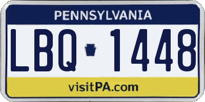 PA license plate LBQ1448