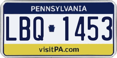 PA license plate LBQ1453