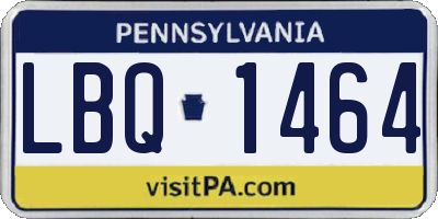 PA license plate LBQ1464