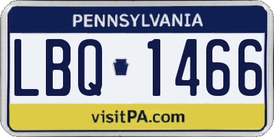 PA license plate LBQ1466