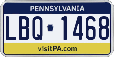 PA license plate LBQ1468