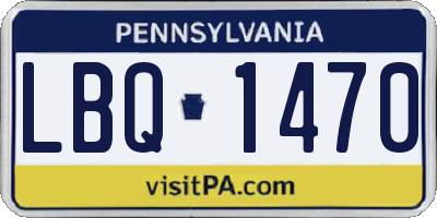PA license plate LBQ1470