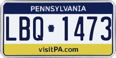 PA license plate LBQ1473
