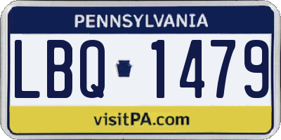 PA license plate LBQ1479
