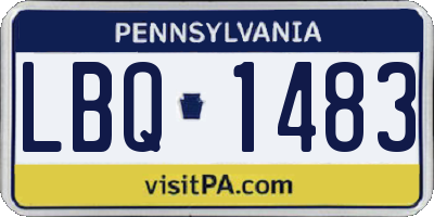 PA license plate LBQ1483
