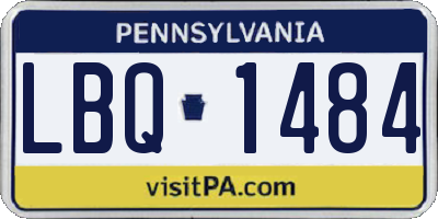PA license plate LBQ1484