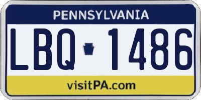 PA license plate LBQ1486