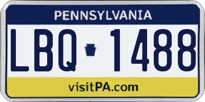 PA license plate LBQ1488