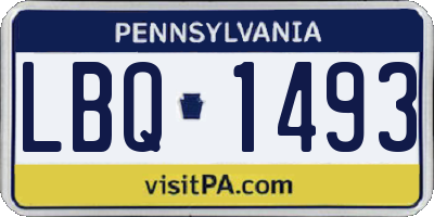 PA license plate LBQ1493