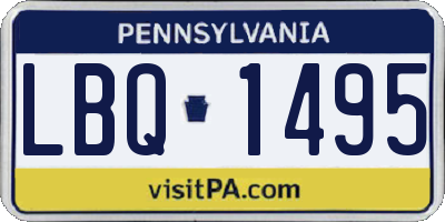 PA license plate LBQ1495