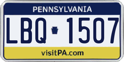 PA license plate LBQ1507
