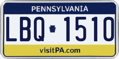 PA license plate LBQ1510