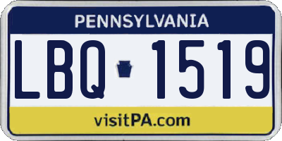 PA license plate LBQ1519