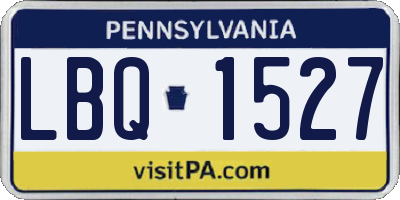 PA license plate LBQ1527