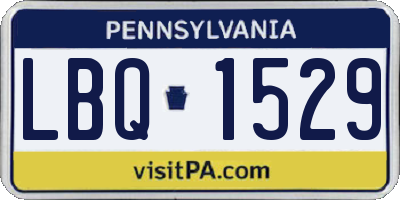 PA license plate LBQ1529
