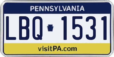 PA license plate LBQ1531