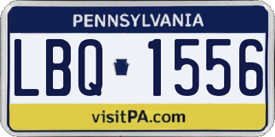 PA license plate LBQ1556