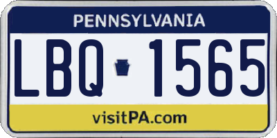 PA license plate LBQ1565