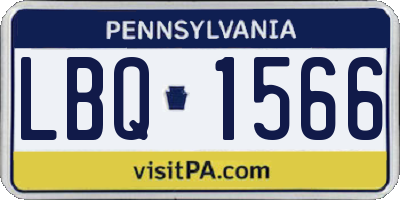 PA license plate LBQ1566