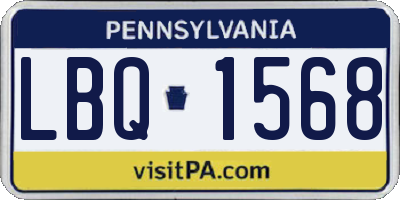 PA license plate LBQ1568