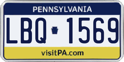PA license plate LBQ1569