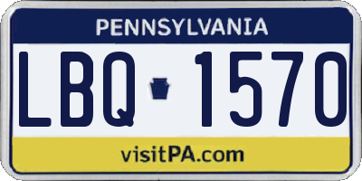 PA license plate LBQ1570