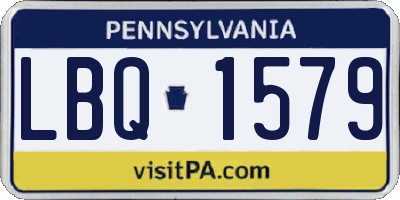 PA license plate LBQ1579