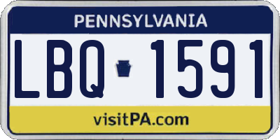 PA license plate LBQ1591
