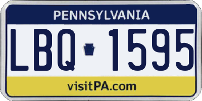 PA license plate LBQ1595