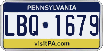 PA license plate LBQ1679