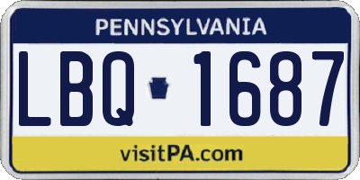 PA license plate LBQ1687