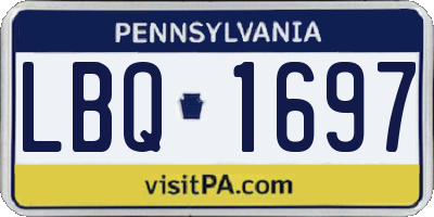 PA license plate LBQ1697