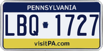 PA license plate LBQ1727