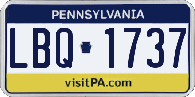 PA license plate LBQ1737