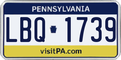 PA license plate LBQ1739