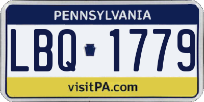 PA license plate LBQ1779