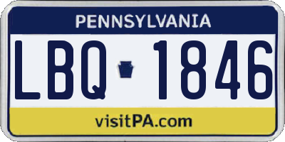 PA license plate LBQ1846