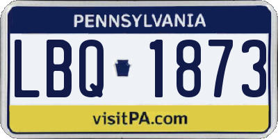 PA license plate LBQ1873