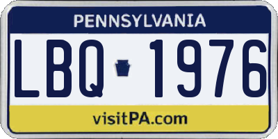 PA license plate LBQ1976