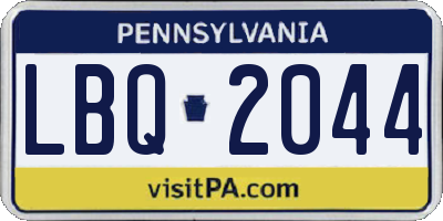 PA license plate LBQ2044
