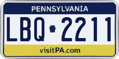 PA license plate LBQ2211