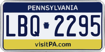 PA license plate LBQ2295