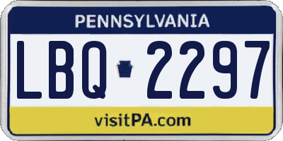 PA license plate LBQ2297