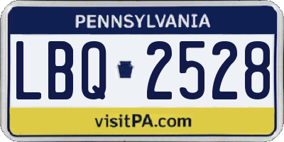PA license plate LBQ2528