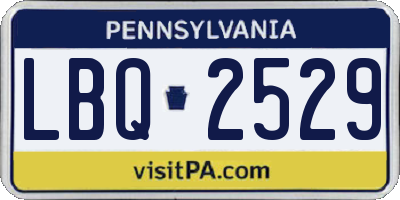PA license plate LBQ2529