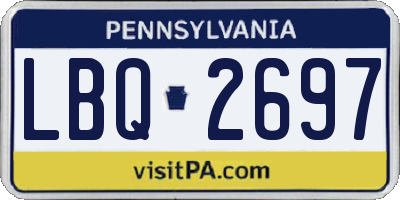PA license plate LBQ2697