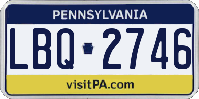 PA license plate LBQ2746