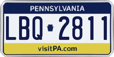 PA license plate LBQ2811