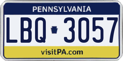 PA license plate LBQ3057