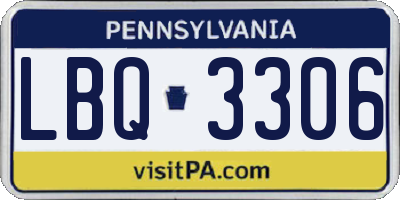 PA license plate LBQ3306